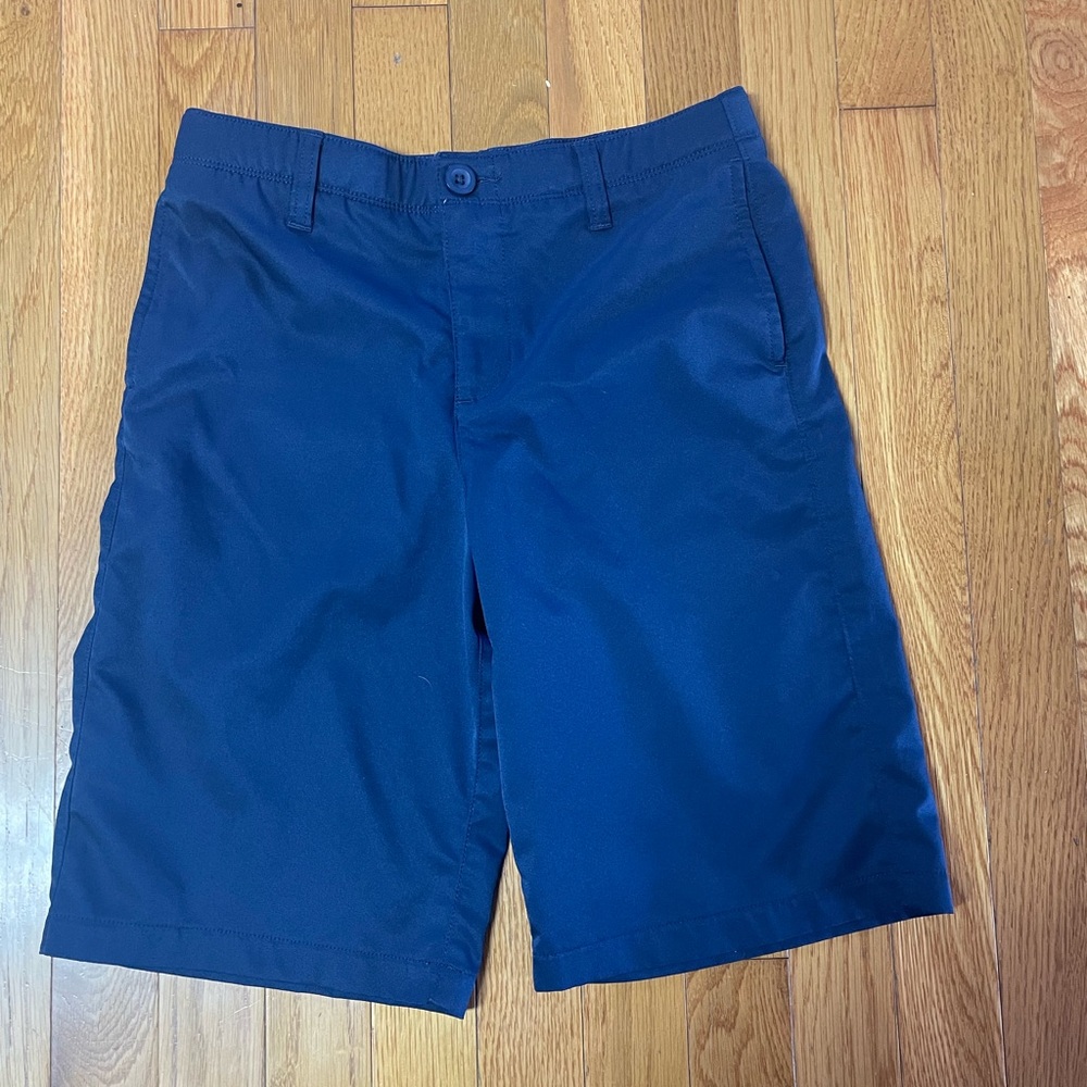 Under Armour Dark Blue flat‎ Front shorts boys size 14